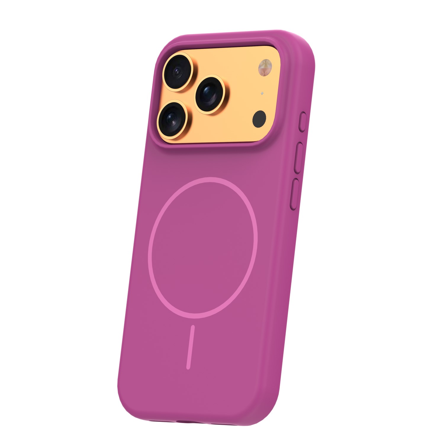 Silicone Thin Mag case for iPhone 17 Pro Max 6,9″ fuschia