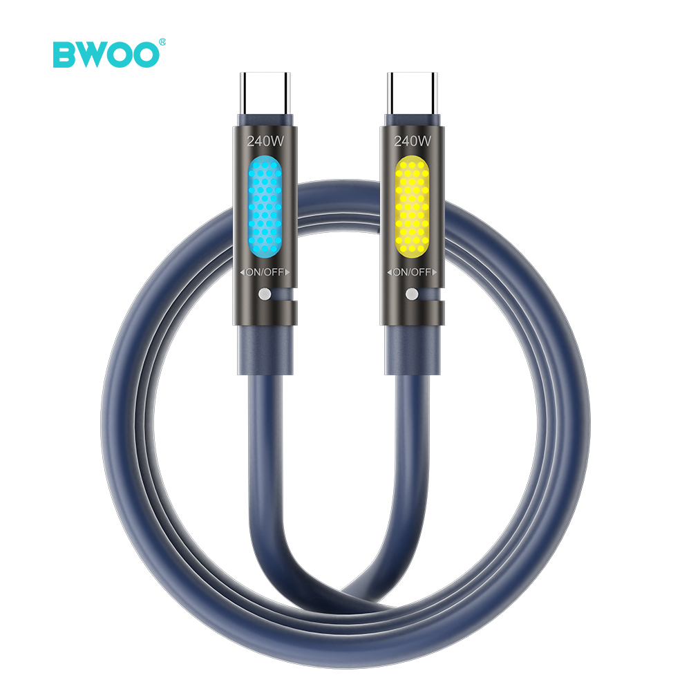BWOO X325C-C zapachowy kabel USB-C - USB-C 240W czarny