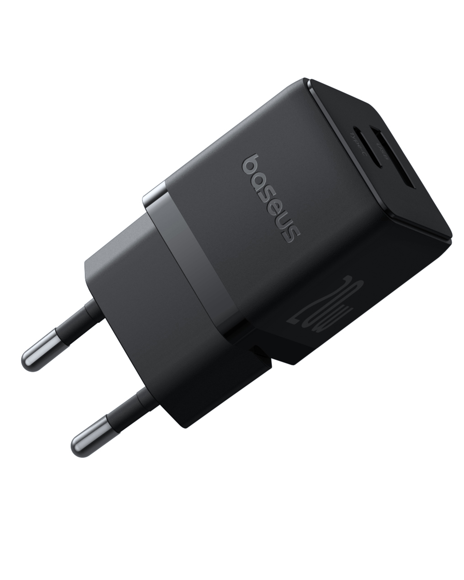 Baseus Palm Szybka Ładowarka Sieciowa 20W USB-C USB-A EU Czarny