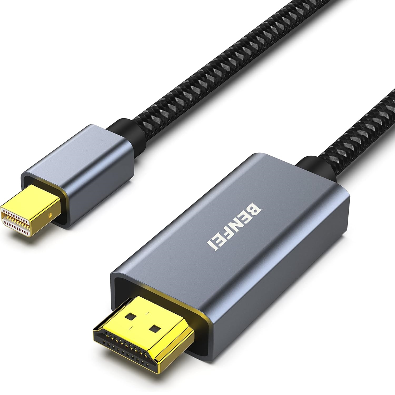 BENFEI kabel mini DisplayPort do HDMI 4K@30Hz 0,9 m szary