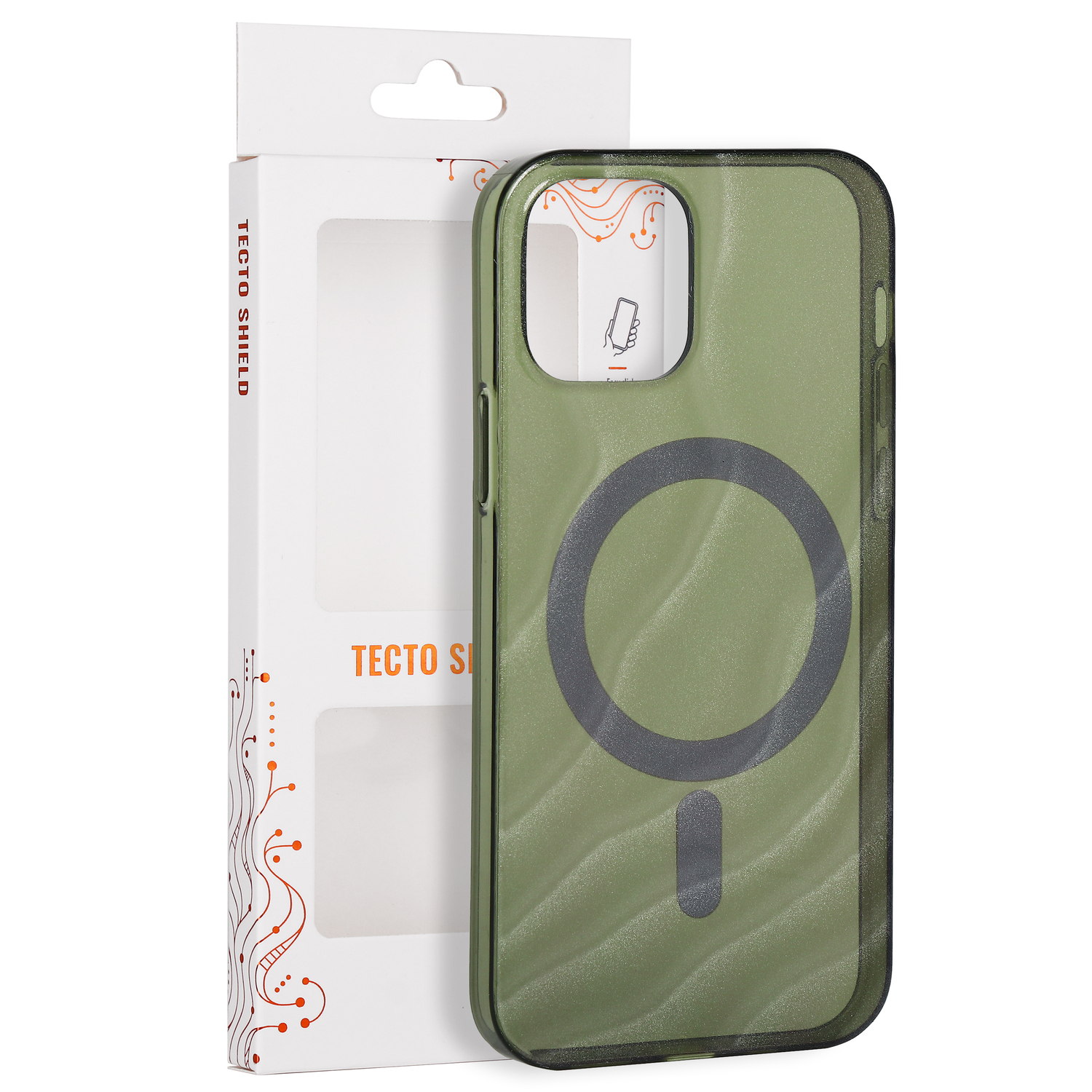 Tecto Shield nakładka Desert Mag do iPhone 12 / 12 Pro 6,1" ciemna oliwka