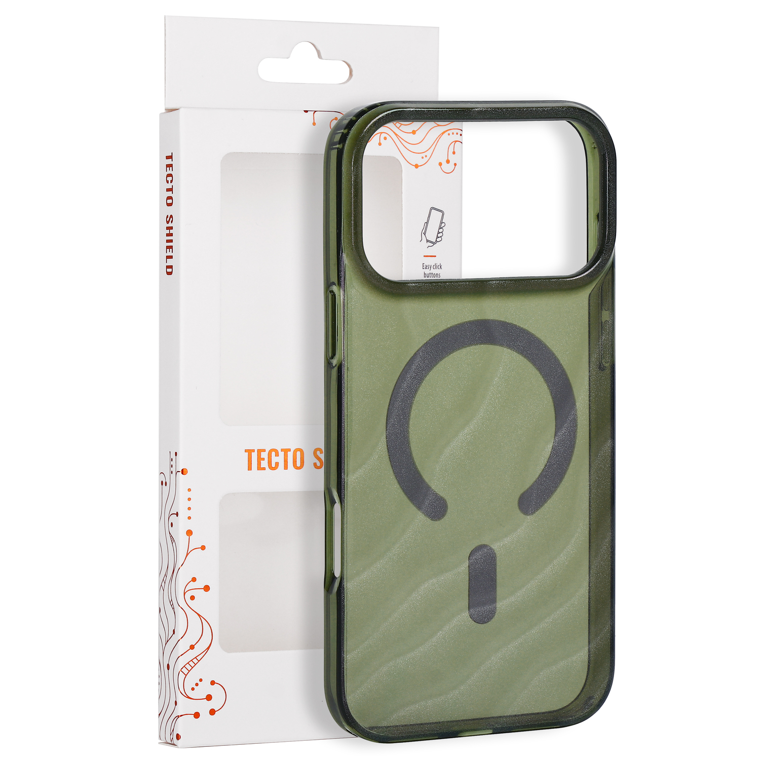 Tecto Shield Etui Desert Mag iPhone 17 Pro Max/18 Pro Max ciemna oliwka