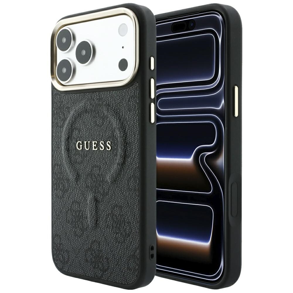 Etui Guess Embossed 4G Classic MagSafe do iPhone 18 Pro Max / 17 czarny