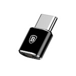 Baseus OTG-adapter microUSB – USB-C svart