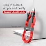 Baseus sladd Cafule USB – USB-C 0,5 m 3A röd