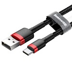 Baseus sladd Cafule USB – USB-C 0,5 m 3A röd-svart