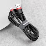 Baseus sladd Cafule USB – USB-C 0,5 m 3A röd-svart