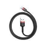 Baseus sladd Cafule USB – USB-C 0,5 m 3A röd-svart