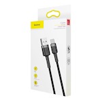 Baseus kabel Cafule USB – USB-C 0,5 m 3A grå-svart