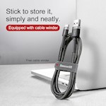 Baseus kabel Cafule USB – USB-C 0,5 m 3A grå-svart