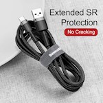 Baseus kabel Cafule USB – USB-C 0,5 m 3A grå-svart