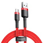 Baseus sladd Cafule USB – USB-C 1,0 m 3A röd