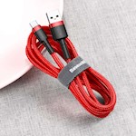 Baseus sladd Cafule USB – USB-C 1,0 m 3A röd
