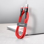 Baseus sladd Cafule USB – USB-C 1,0 m 3A röd