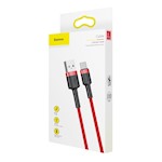Baseus sladd Cafule USB – USB-C 1,0 m 3A röd