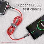 Baseus sladd Cafule USB – USB-C 1,0 m 3A röd