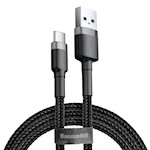 Baseus sladd Cafule USB – USB-C 1,0 m 3A grå-svart