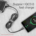 Baseus sladd Cafule USB – USB-C 1,0 m 3A grå-svart