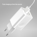 Baseus väggladdare QC 3.0 1x USB 3A vit