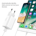 Baseus väggladdare QC 3.0 1x USB 3A vit