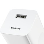 Baseus väggladdare QC 3.0 1x USB 3A vit