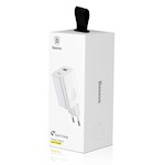 Baseus väggladdare QC 3.0 1x USB 3A vit