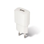 Forever TC-01 laddare 1x USB 2A vit + microUSB-kabel