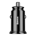 Baseus Dual QC 3.0 USB 2x 30W PD biladapter 2x USB-port 4,8A 60W svart