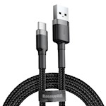 Baseus sladd Cafule USB – USB-C 2,0 m 2A grå-svart