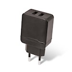 Setty laddare 2x USB 2,4A svart