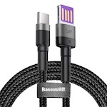 Baseus sladd Cafule HW QC USB – USB-C 1,0 m grå-svart 40W