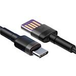 Baseus sladd Cafule HW QC USB – USB-C 1,0 m grå-svart 40W