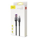 Baseus sladd Cafule HW QC USB – USB-C 1,0 m grå-svart 40W