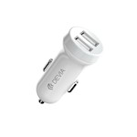 Devia bil laddare Smart 2x USB 3,1A vit + Lightning-kabel