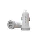 Devia bil laddare Smart 2x USB 3,1A vit + Lightning-kabel