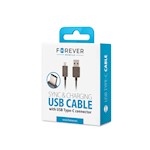 Forever cable USB – USB-C 1,0 m 1A svart