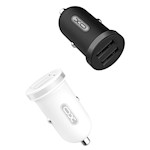 XO bil laddare TZ08 2x USB 2,1A vit + Lightning-kabel
