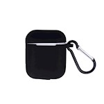 Fodral för Airpods / Airpods 2 svart med krok