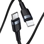 Baseus sladd Cafule PD USB-C – Lightning 1,0 m grå-svart 18W