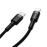 Baseus sladd Cafule PD USB-C – Lightning 1,0 m grå-svart 18W