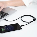 Baseus sladd Cafule PD USB-C – Lightning 1,0 m grå-svart 18W