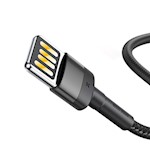 Baseus sladd Cafule USB – Lightning 1,0 m 2,4A grå-svart dubbelsidig USB