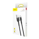 Baseus sladd Cafule USB – microUSB 2,0 m 1,5A grå-svart