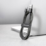 Baseus sladd Cafule USB – microUSB 2,0 m 1,5A grå-svart