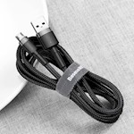 Baseus sladd Cafule USB – microUSB 2,0 m 1,5A grå-svart