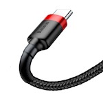 Baseus-kabel Cafule USB – USB-C 3,0 m 2A röd-svart