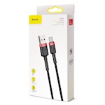 Baseus-kabel Cafule USB – USB-C 3,0 m 2A röd-svart