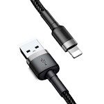 Baseus sladd Cafule USB – Lightning 1,0 m 2,4A grå-svart