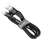Baseus sladd Cafule USB – Lightning 1,0 m 2,4A grå-svart
