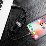 Baseus sladd Cafule USB – Lightning 1,0 m 2,4A grå-svart